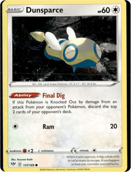 2020 Dunsparce #137 Darkness Ablaze