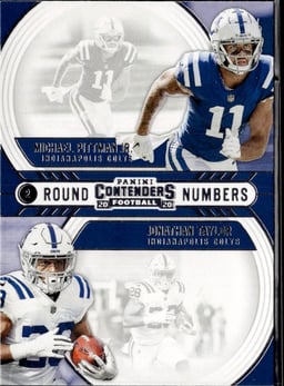 2020 Michael Pittman Jr/Jonathan Taylor #RN-PT Contenders Round Numbers