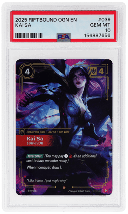 2025 Riftbound: League of Legends Origins Survivor Kai'sa #039 PSA 10