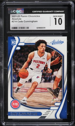 2021 Panini Chronicles Absolute Cade Cunningham ROOKIE #214 CGC 10 GEM MINT