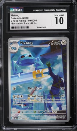 2026 Pokemon Mega Evolution Chaos Rising IR Metang #94 CGC 10 GEM MINT