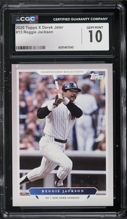 2020 Topps X Derek Jeter Reggie Jackson #13 CGC 10 GEM MINT