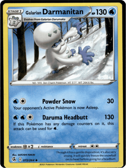 2021 Galarian Darmanitan #72 Fusion Strike