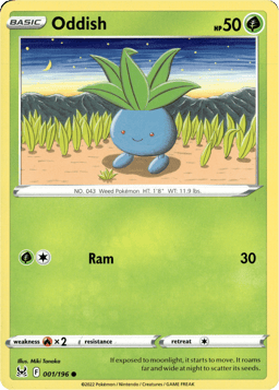2022 Oddish #1 Lost Origin