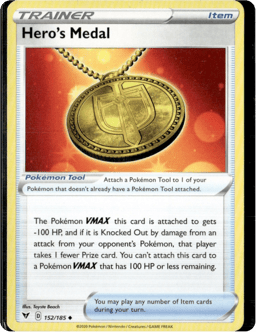 2020 Hero's Medal #152 Vivid Voltage