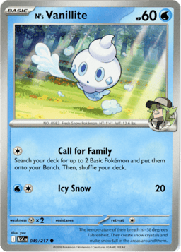 2026 N's Vanillite #49 Ascended Heroes