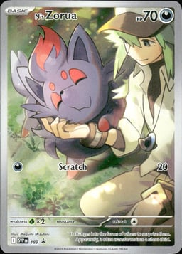 2023 N's Zorua #189 Scarlet & Violet Black Star Promos