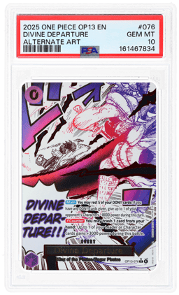 2025 One Piece Carrying On His Will Alternate Art Divine Departure #OP13076 PSA 10