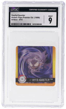 1999 Pokemon Action Flipz Premier Edition Artbox Gastly/Haunter #14 CGC 9