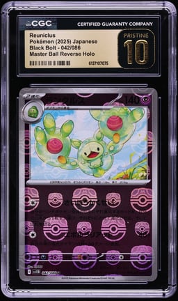 2025 Pokemon Japanese SV Black Bolt Master Ball Reverse Holo Reuniclus CGC 10 PRISTINE