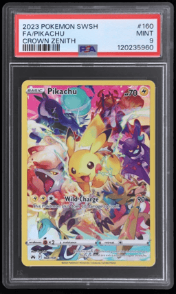 2023 Pokemon Sword and Shield Crown Zenith Pikachu #160 PSA 9