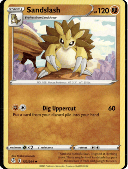 2021 Sandslash #132 Fusion Strike