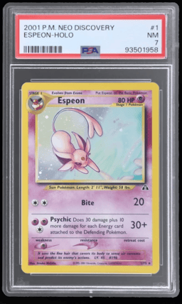 2001 Pokemon Neo Discovery Holo Espeon #1 PSA 7