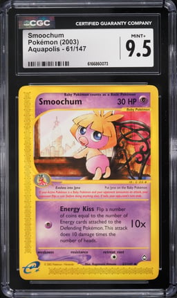 2003 Pokemon Aquapolis Smoochum #61 CGC 9.5 MINT+