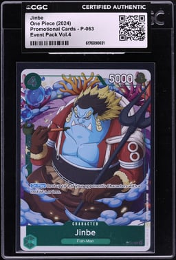 2024 One Piece Promo Event Pack Volume 4 Jinbe #P-063 CGC AUTH