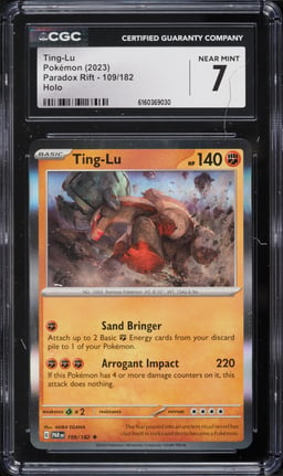 2023 Pokemon Scarlet & Violet Paradox Rift Holo Ting-Lu #109 CGC 7 NRMT
