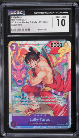 2024 One Piece Japanese SD Purple Monkey D. Luffy SR Luffy-Tarou #ST18-005 CGC 10 GEM MINT