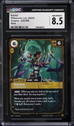 2025 Riftbound League Of Legends LoL Origins Karma #235 CGC 8.5 NM-MT+