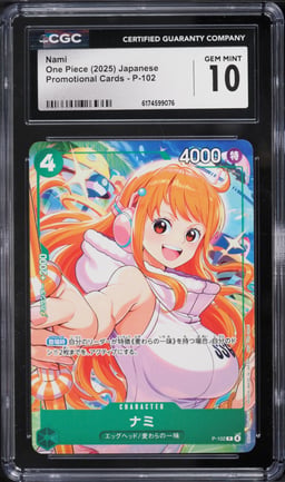 2025 One Piece Japanese Promo Nami #P-102 CGC 10 GEM MINT