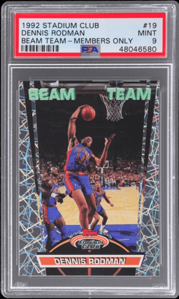 1992 Stadium Club Members Only Parallel Dennis Rodman #BT19 /10000 PSA 9