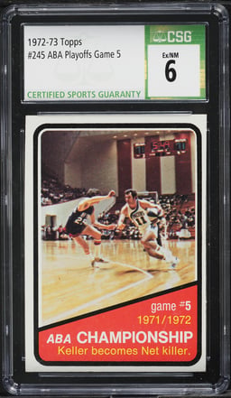 1972 Topps Basketball ABA Playoffs Game 5 #245 CSG 6 EXMT