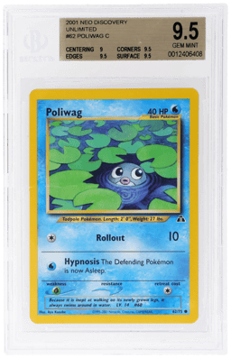 2001 Pokemon Neo Discovery Poliwag #62 BGS 9.5