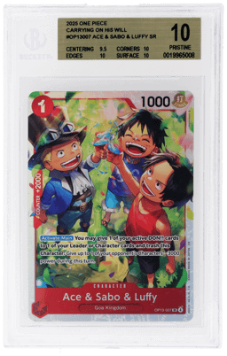 2025 One Piece Carrying On His Will Ace/Luffy/Sabo #OP13007 BGS 10