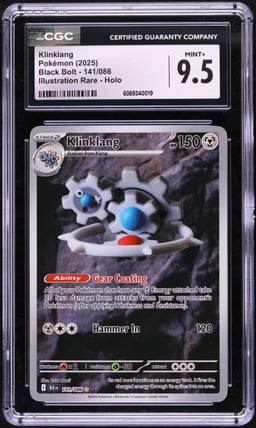 2025 Pokemon Scarlet & Violet Black Bolt IR Klinklang #141 CGC 9.5 MINT+