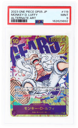 2023 One Piece Awakening of the New Era Japanese Alternate Art Monkey D. Luffy #OP05-119 PSA 9