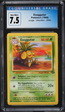 1999 Pokemon Jungle Exeggutor #35 CGC 7.5 NRMT+