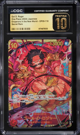 2024 One Piece Japanese Emperors In The New World SEC Gol D. Roger #OP09-118 CGC 10 PRISTINE