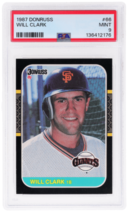 1987 Donruss Will Clark #66 PSA 9