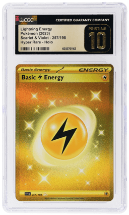2023 Pokemon Scarlet and Violet Hyper Rare Lightning Energy #257 CGC PRI