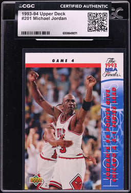 1993 Upper Deck Basketball Michael Jordan #201 CGC AUTH