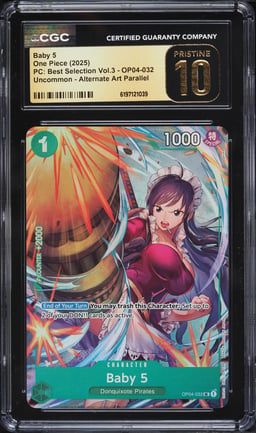 2025 One Piece Premium Best Selection Vol.3 Alt Art Baby 5 #OP04-032 CGC 10 PRISTINE