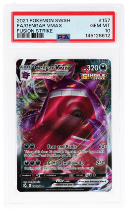 2021 Pokemon Sword and Shield Fusion Strike Gengar Vmax #157 PSA 10