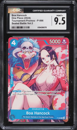 2024 One Piece Tournament Promo Sealed Battle Vol. 2 Alt Art Boa Hancock #P-066 CGC 9.5 MINT+