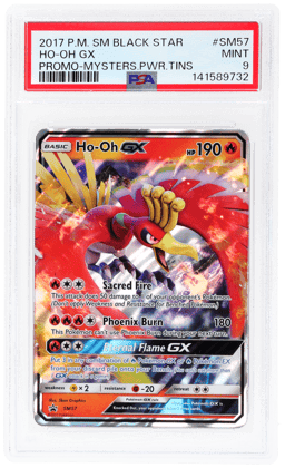 2017 Pokemon Sun and Moon Black Star Promos Mysterious Powers Tins Ho-Oh Gx #SM57 PSA 9