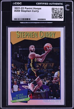 2021 Hoops Stephen Curry #269 CGC AUTH