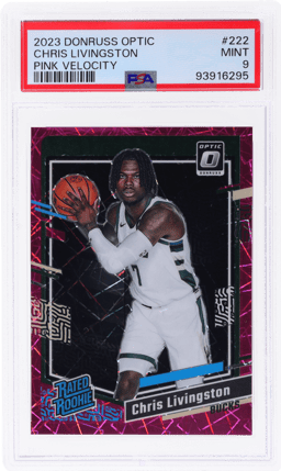 2023 Donruss Optic Pink Velocity Chris Livingston #222 53/79 PSA 9
