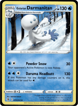 2021 Galarian Darmanitan #72 Fusion Strike