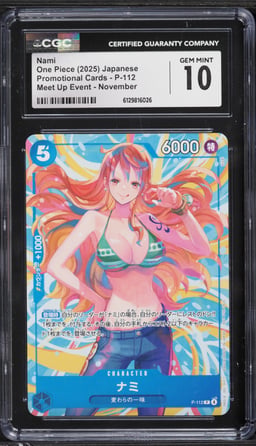 2025 One Piece Japanese Promo Meet Up Event November Alt Art Nami #P-112 CGC 10 GEM MINT