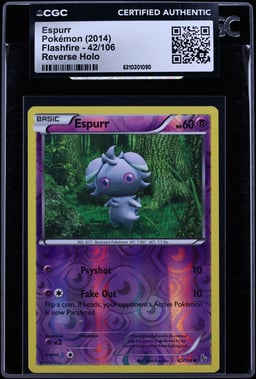2014 Pokemon XY Flashfire Reverse Holo Espurr #42 CGC AUTH