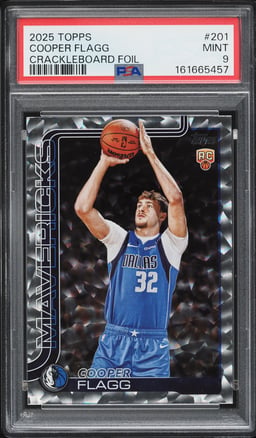 2025 Topps Crackleboard Foil Cooper Flagg ROOKIE #201 PSA 9 MINT