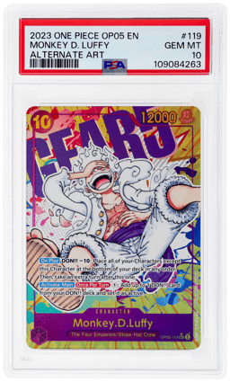 2023 One Piece Awakening of the New Era Alternate Art Monkey D. Luffy #OP05-119 PSA 10