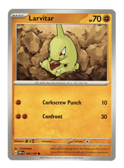 2023 Larvitar #105 Obsidian Flames