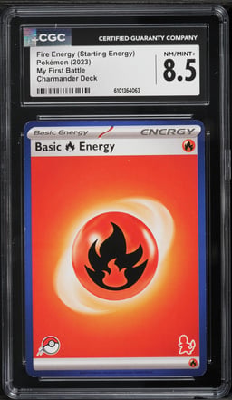 2023 Pokemon My First Battle Charmander Deck Fire Energy CGC 8.5 NM-MT+