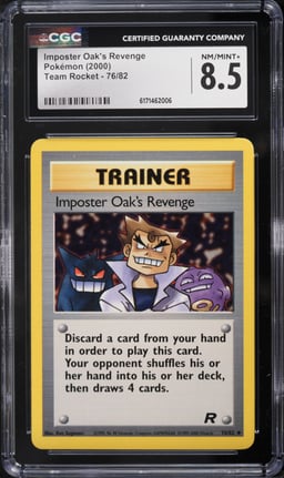2000 Pokemon Team Rocket Imposter Oak's Revenge #76 CGC 8.5 NM-MT+