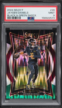 2024 Select Black & Green Shock Jayden Daniels ROOKIE #26 PSA 9 MINT