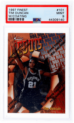 1997 Finest W/ Coating Tim Duncan #101 PSA 9